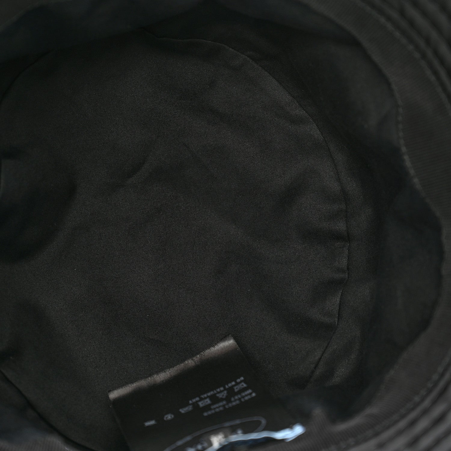 Prada Re-Nylon Metal Triangle Logo Womens Bucket Hat M Black 7 of 10