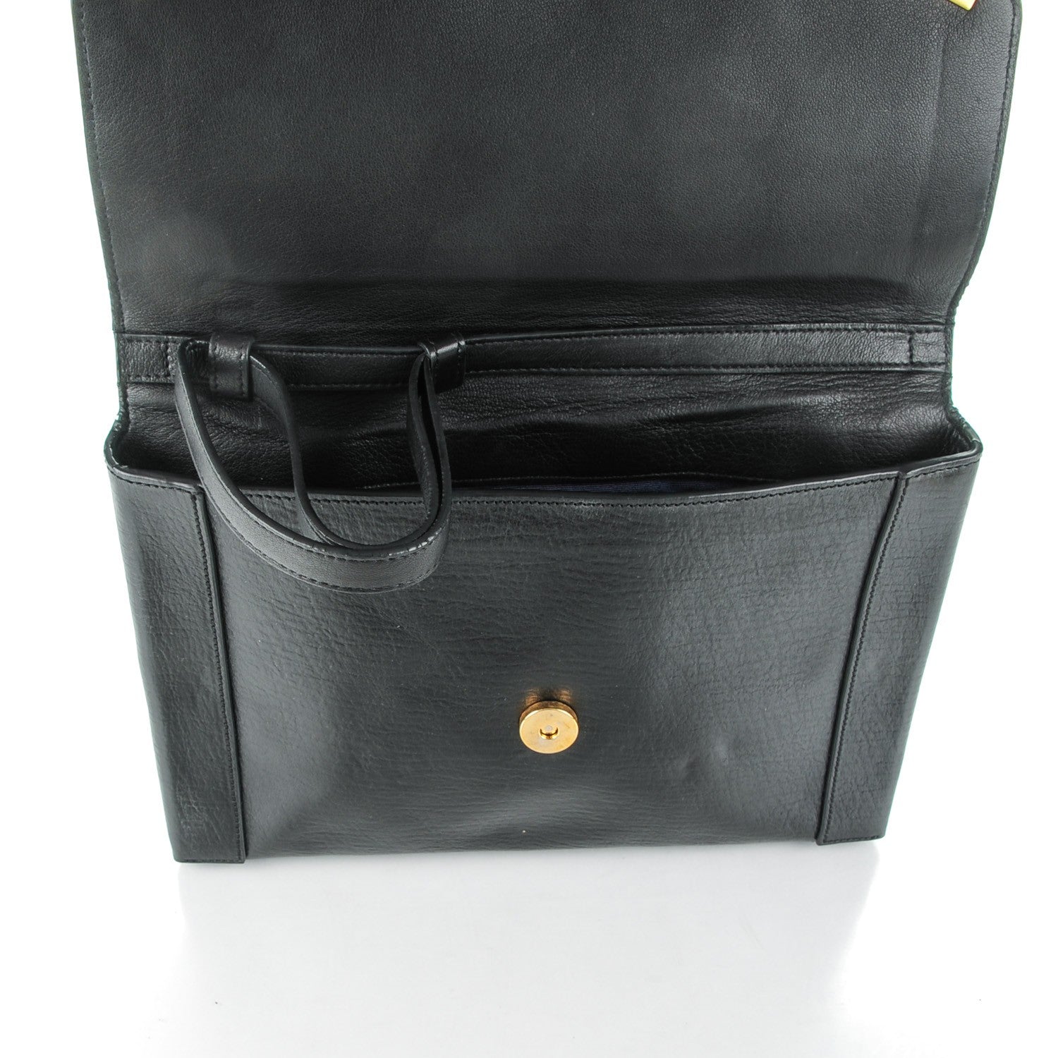 Lanvin Calfskin Miss Sartorial Envelope Clutch Black 7 of 8