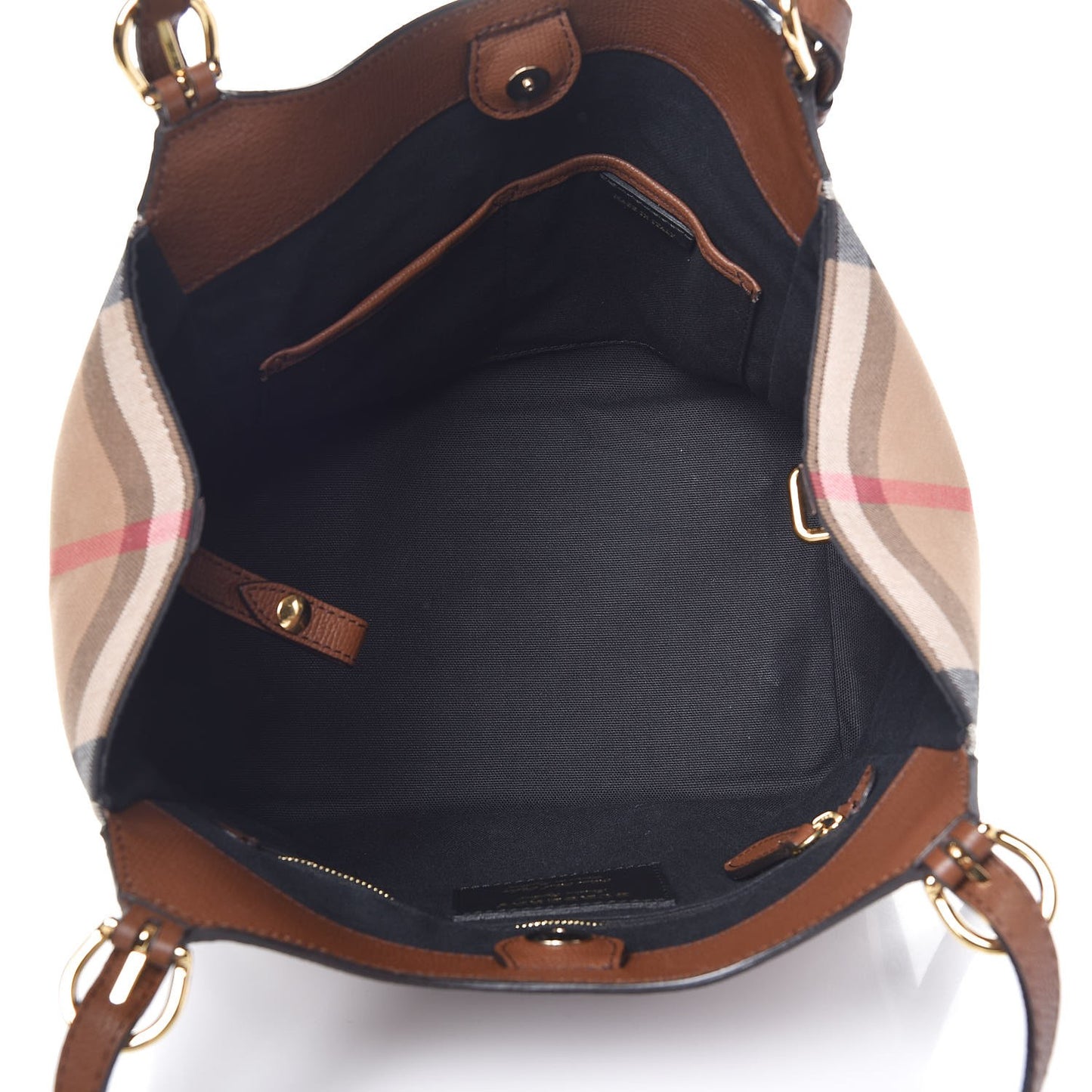Grainy Calfskin House Check Small Canterbury Dark Sand