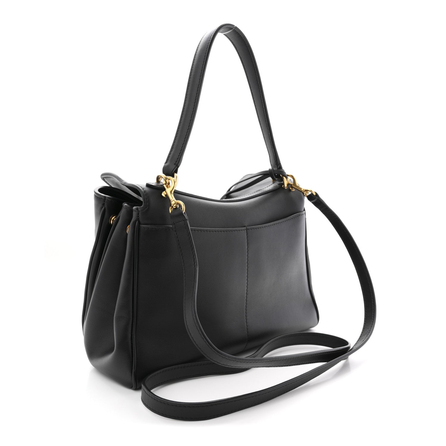 Balenciaga Natural Smooth Calfskin Small Rodeo Top Handle Handbag Black 3 of 10