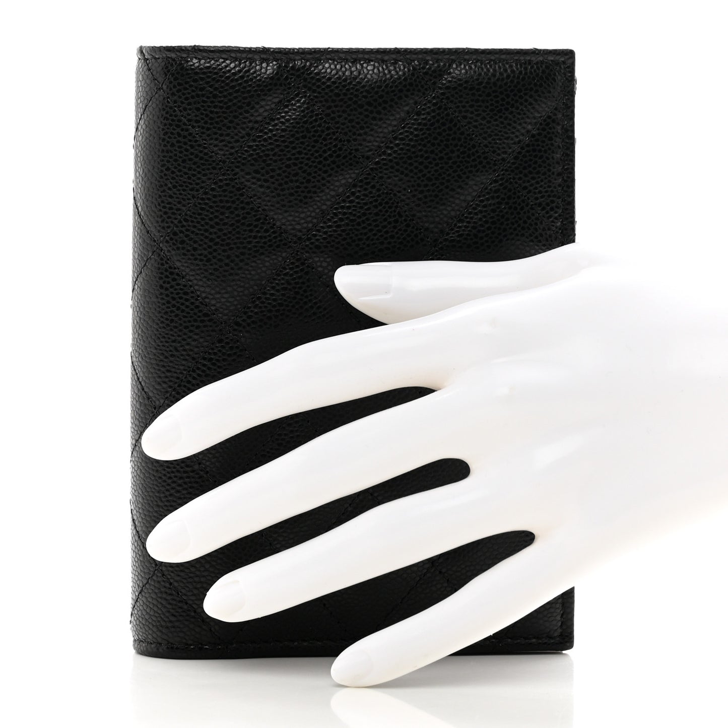Caviar Quilted Passport Holder Black
