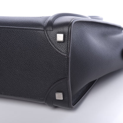Celine Drummed Calfskin Micro Luggage Black 9 of 9