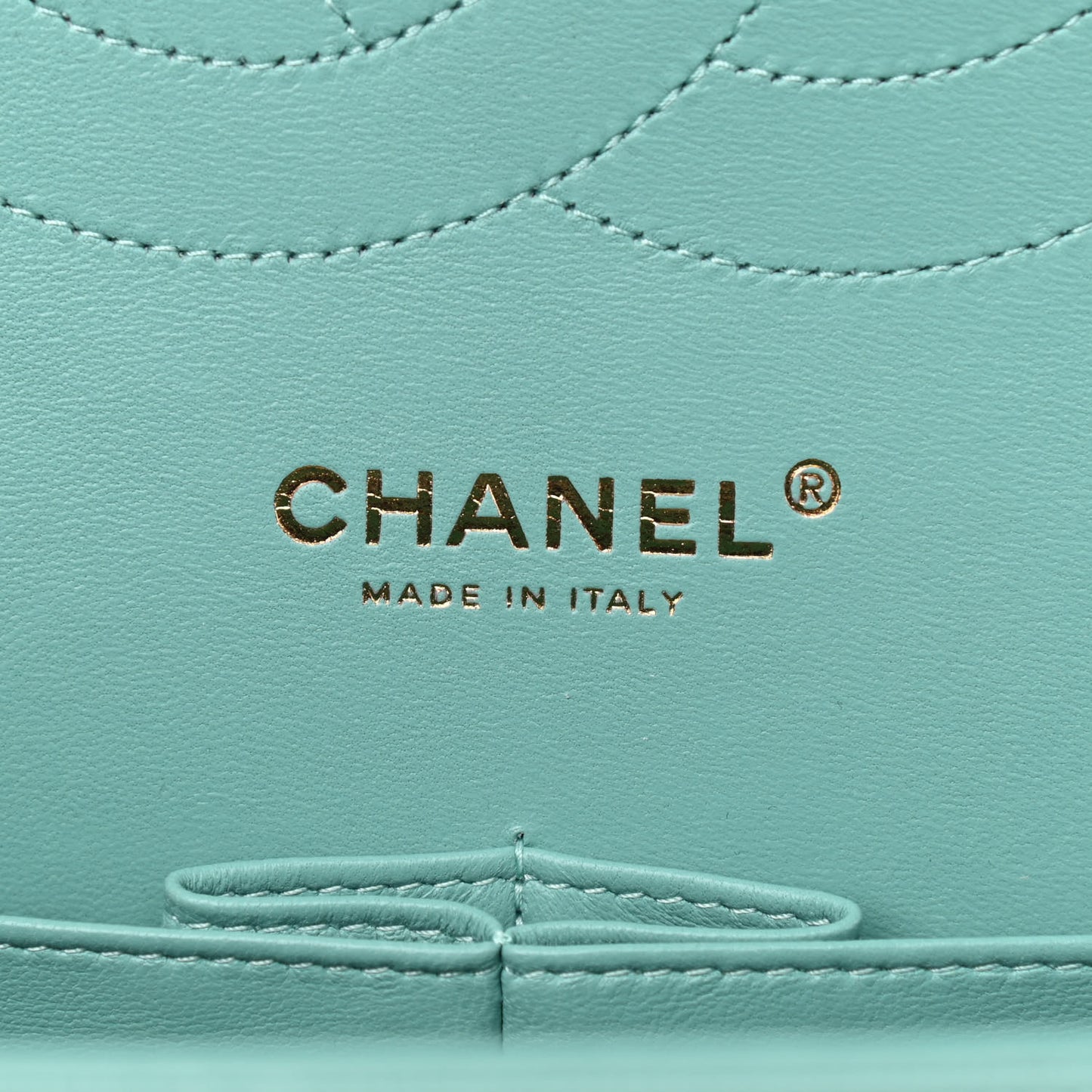 Caviar Quilted Jumbo Double Flap Light Green