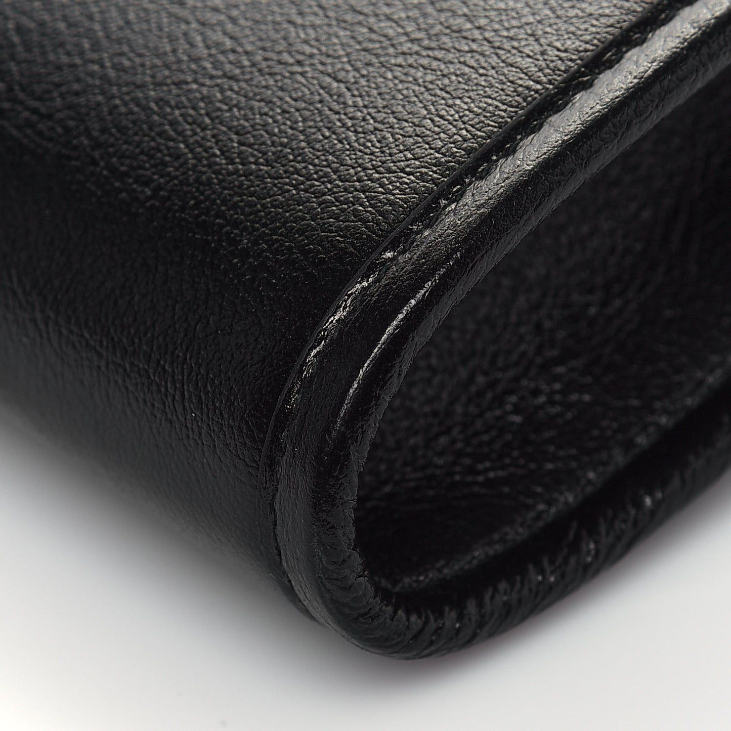 Textured Calfskin Web Mini Rajah Slim Flap Shoulder Bag Black