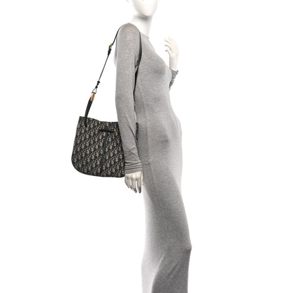 Christian Dior Oblique Medium Nolita Bucket Bag Blue 2 of 10