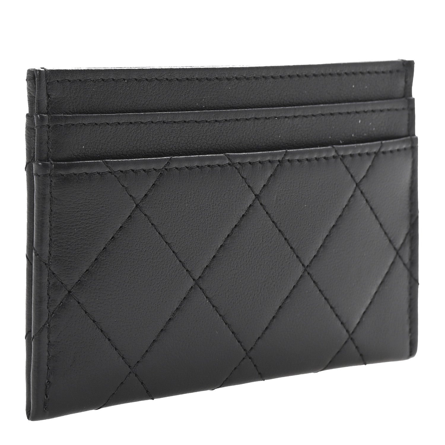 Chanel Calfskin Quilted Card Holder So Black 3 of 9