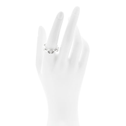 Hermes Sterling Silver PM Chaine d'Ancre Enchainee Band Ring 58 8.5 2 of 7