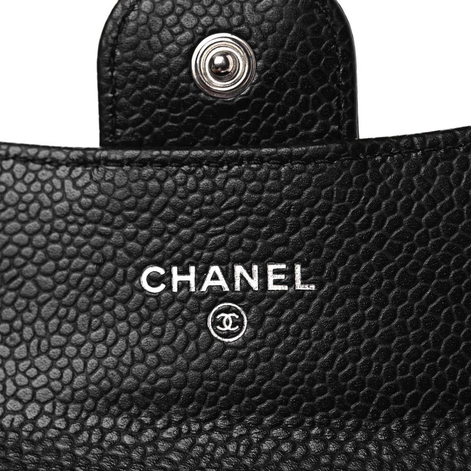 Chanel Caviar Quilted Flap Card Holder Wallet Black 7 of 10
