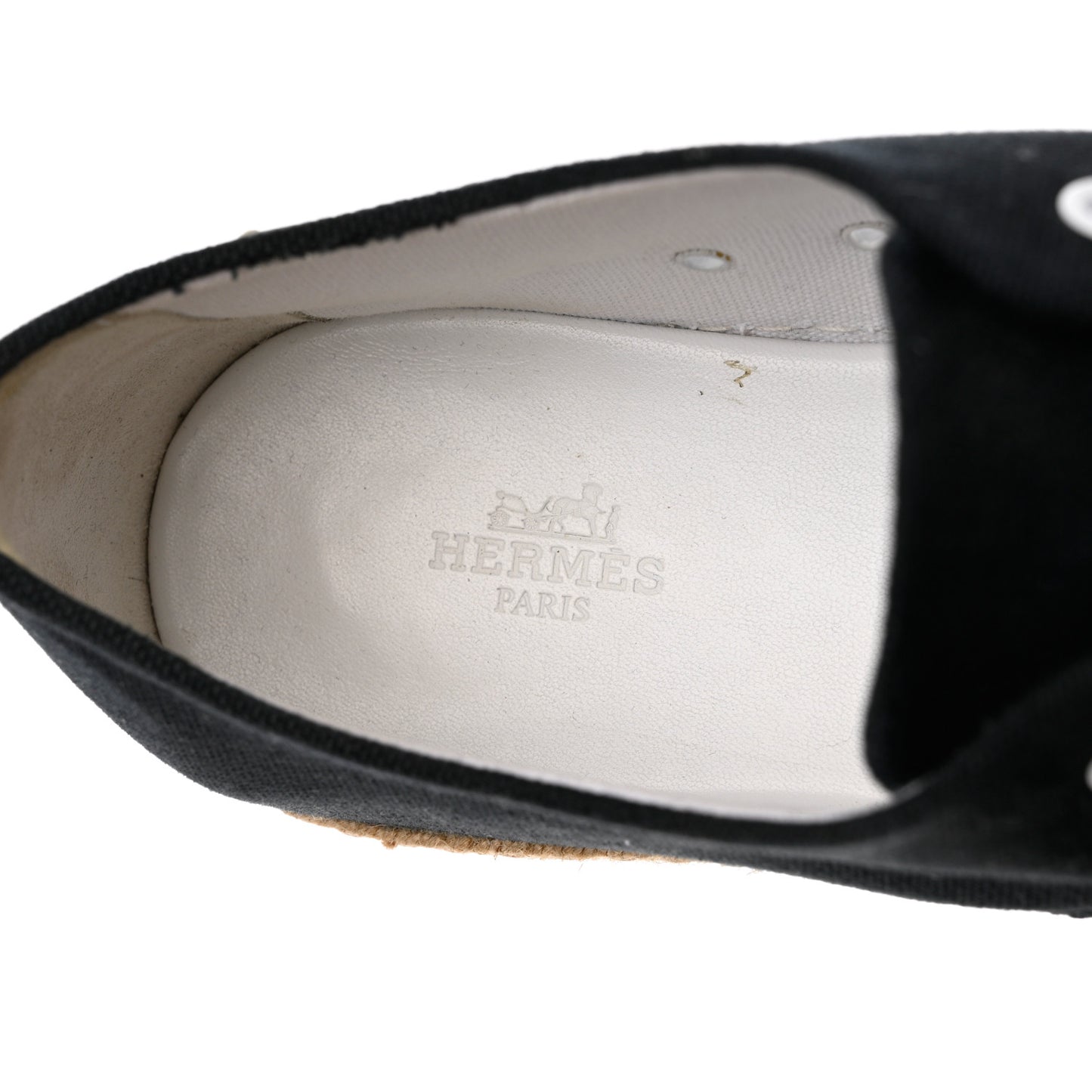 Cotton Canvas Womens Rosa Espadrille Sneakers 37 Black