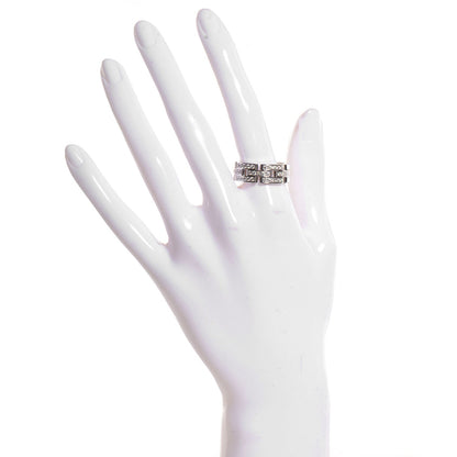 Cartier 18K White Gold Half Diamond Maillon Panthere Ring 63 10.25 2 of 4