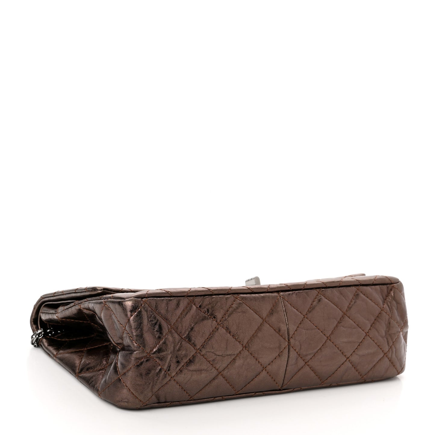 Metallic Aged Calfskin Quilted 2.55 Reissue 227 Flap Bronze