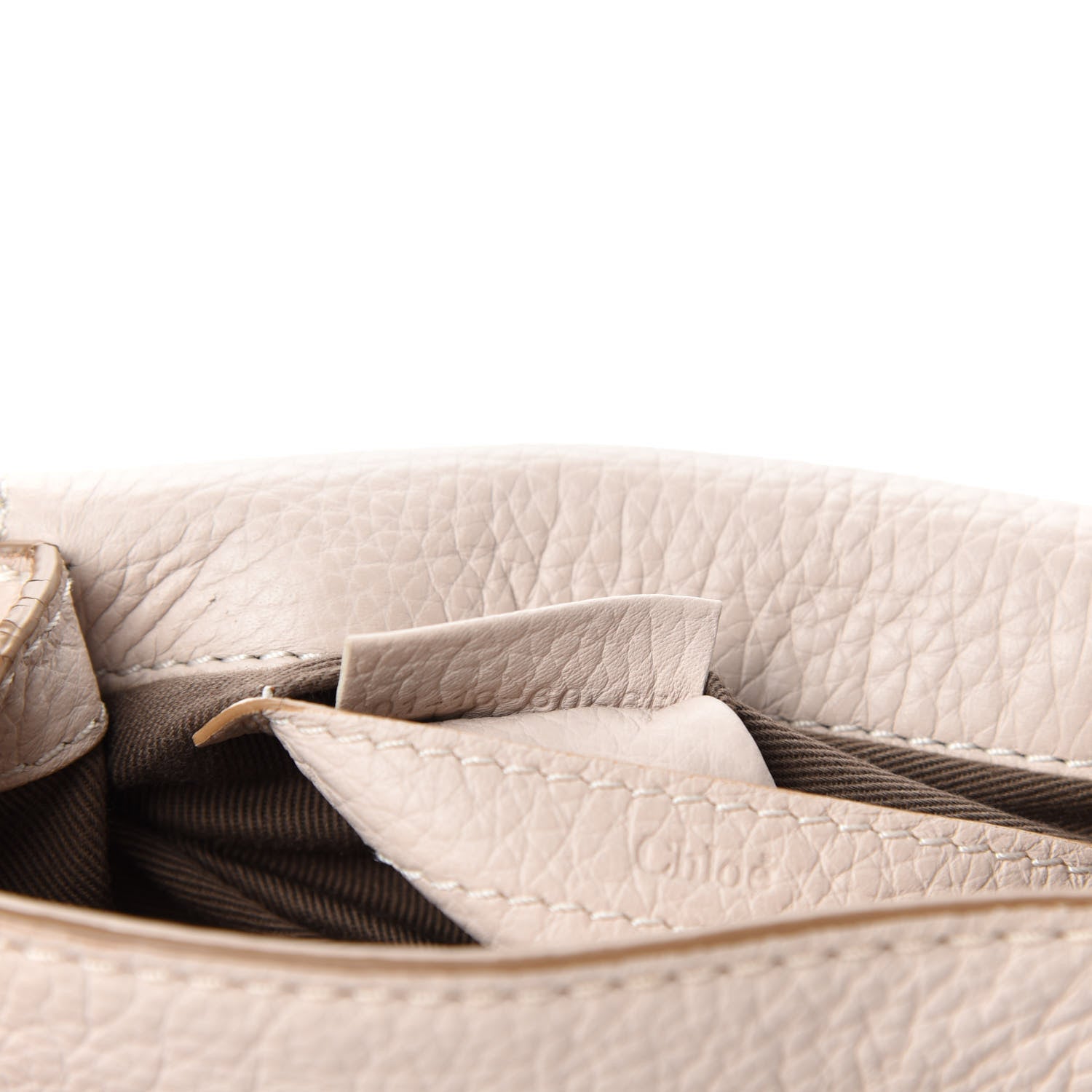 Chloe Calfskin Mini Marcie Round Crossbody Bag Abstract White 10 of 11
