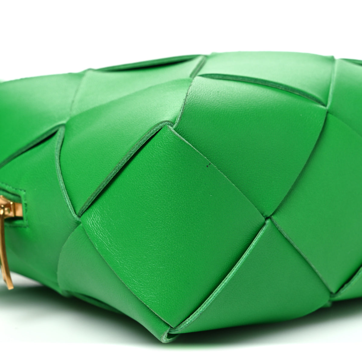 Lambskin Maxi Intrecciato Mini Cassette Camera Bag Parakeet