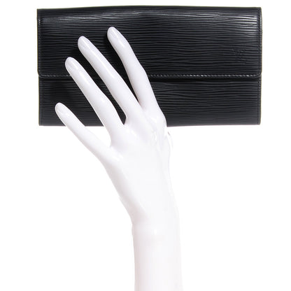Louis Vuitton Epi Sarah Wallet Black 2 of 7