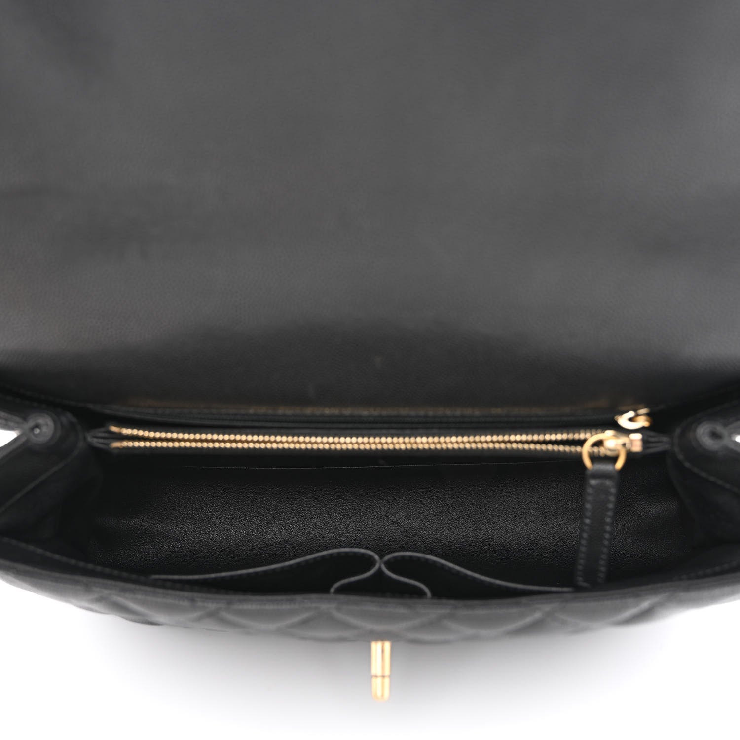 Chanel Caviar Lizard Quilted Medium Coco Handle Flap Black 5 of 10