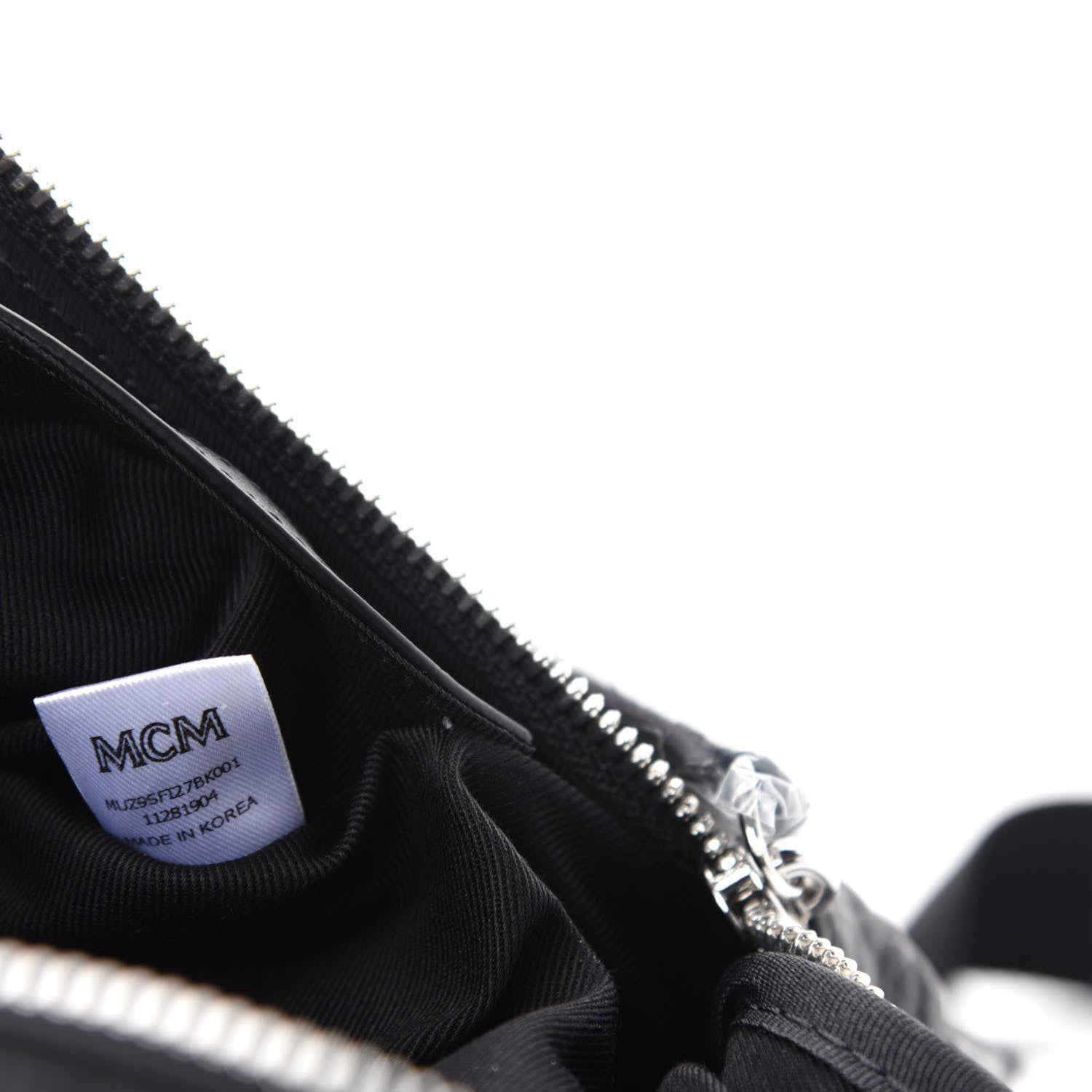 MCM Visetos Small Stark Belt Bag Black 9 of 10