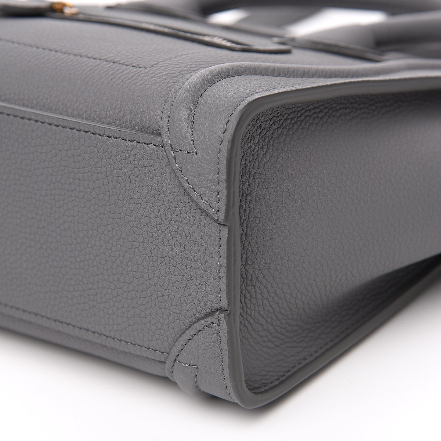 Drummed Calfskin Nano Luggage Kohl