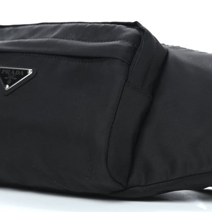 Prada Tessuto Nylon Double Pocket Belt Bag Black 7 of 7