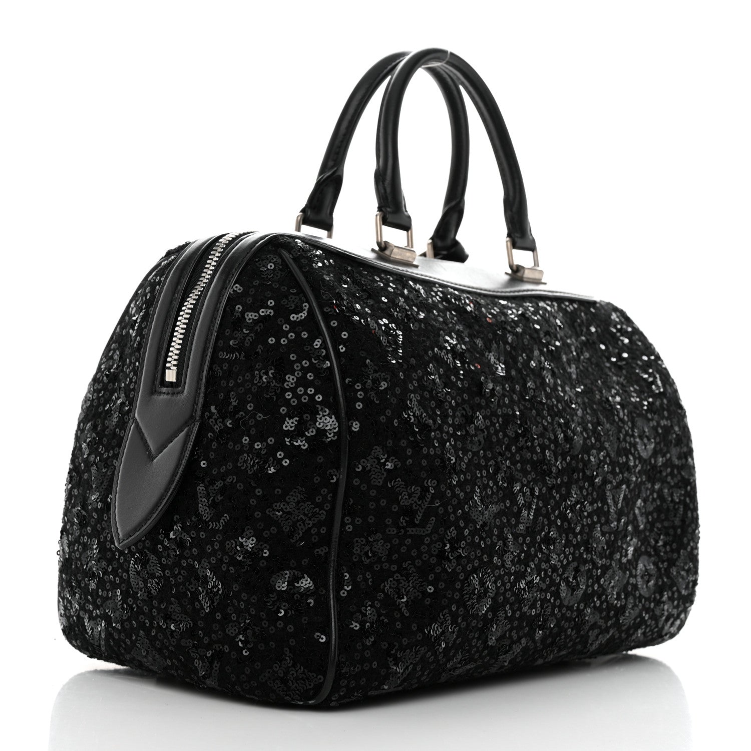 Louis Vuitton Sequin Monogram Sunshine Express Speedy Black 2 of 15