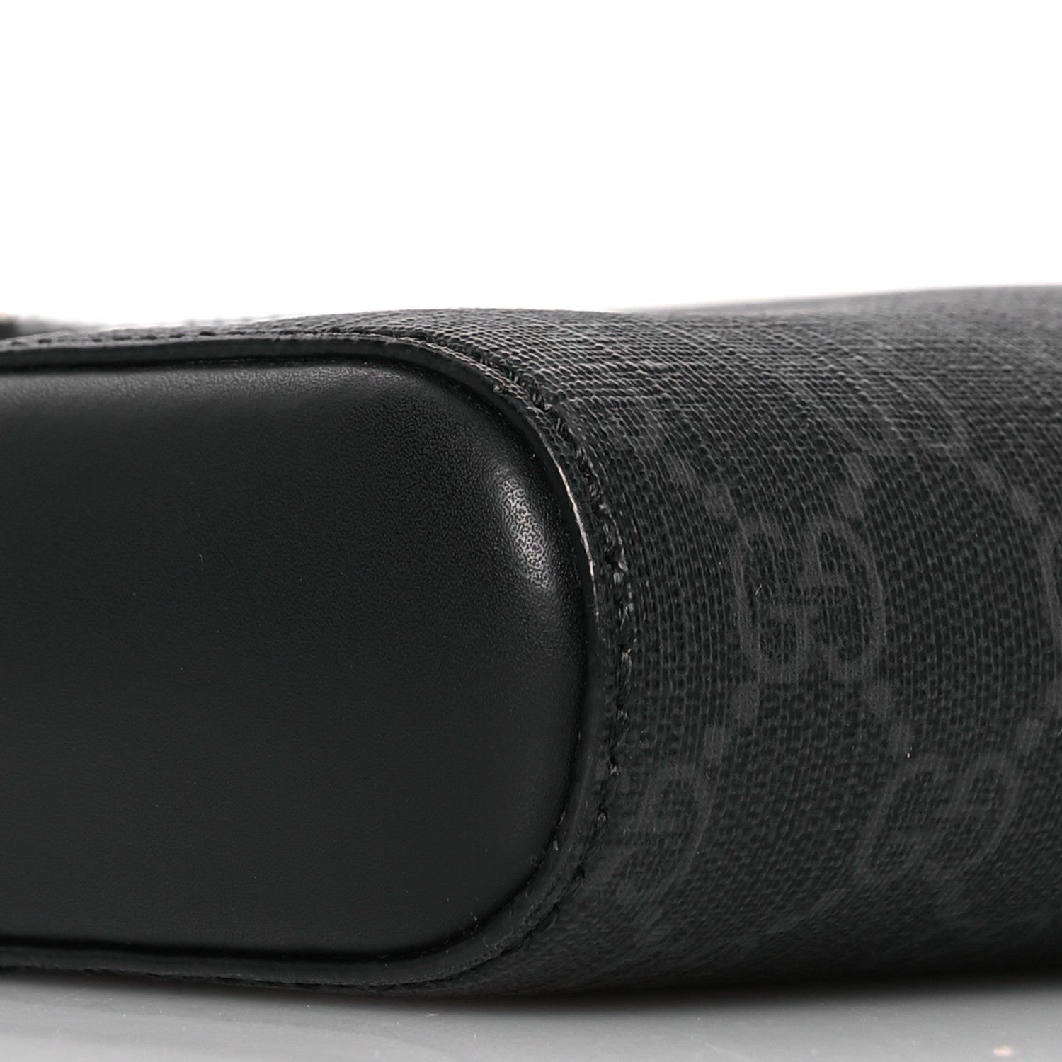 Gucci GG Supreme Monogram Web Small Flat Messenger Bag Black Grey 9 of 12