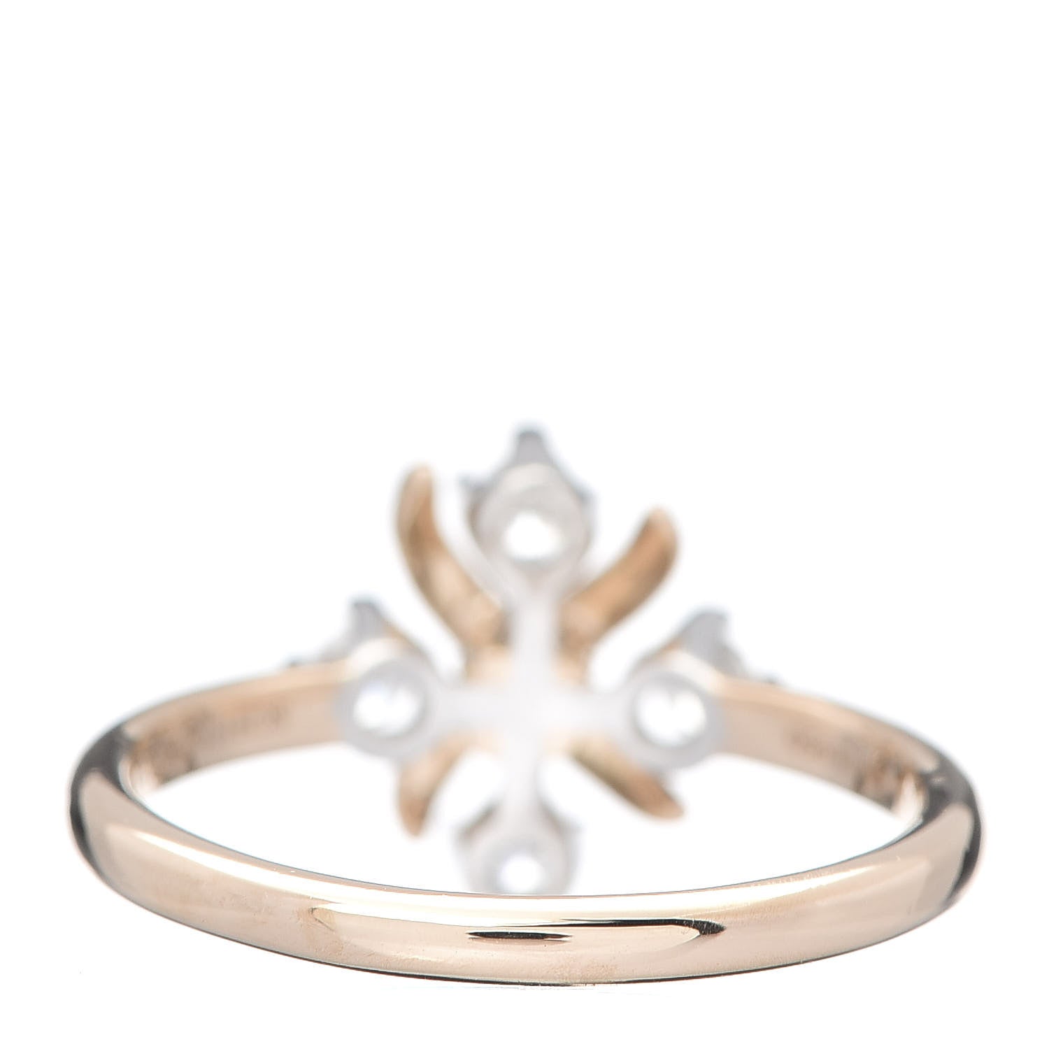 Tiffany 18K Rose Gold Platinum Diamond Schlumberger Lynn Ring 52 6 4 of 5