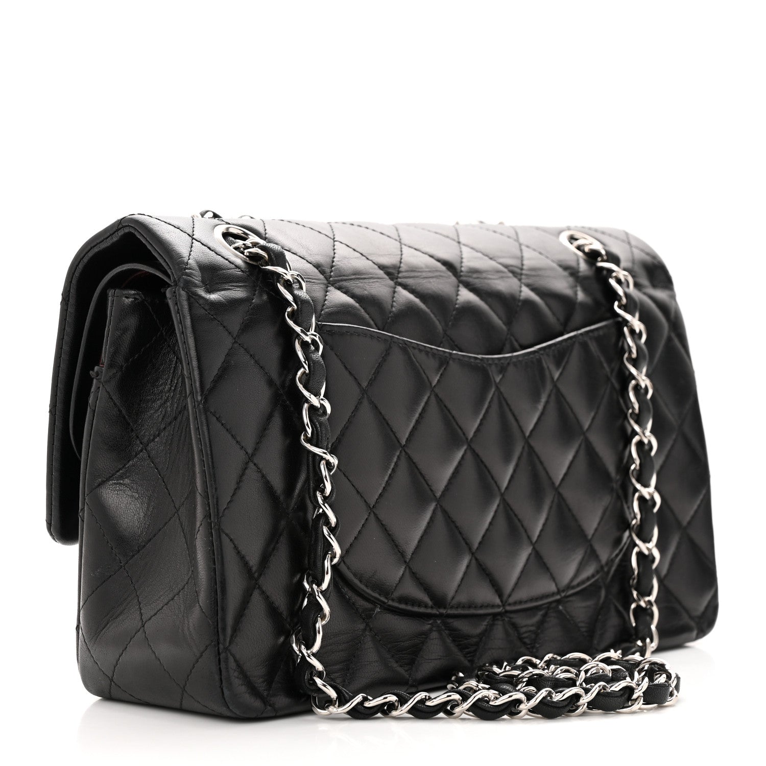 Chanel Lambskin Quilted Medium Double Flap Black 3 of 15