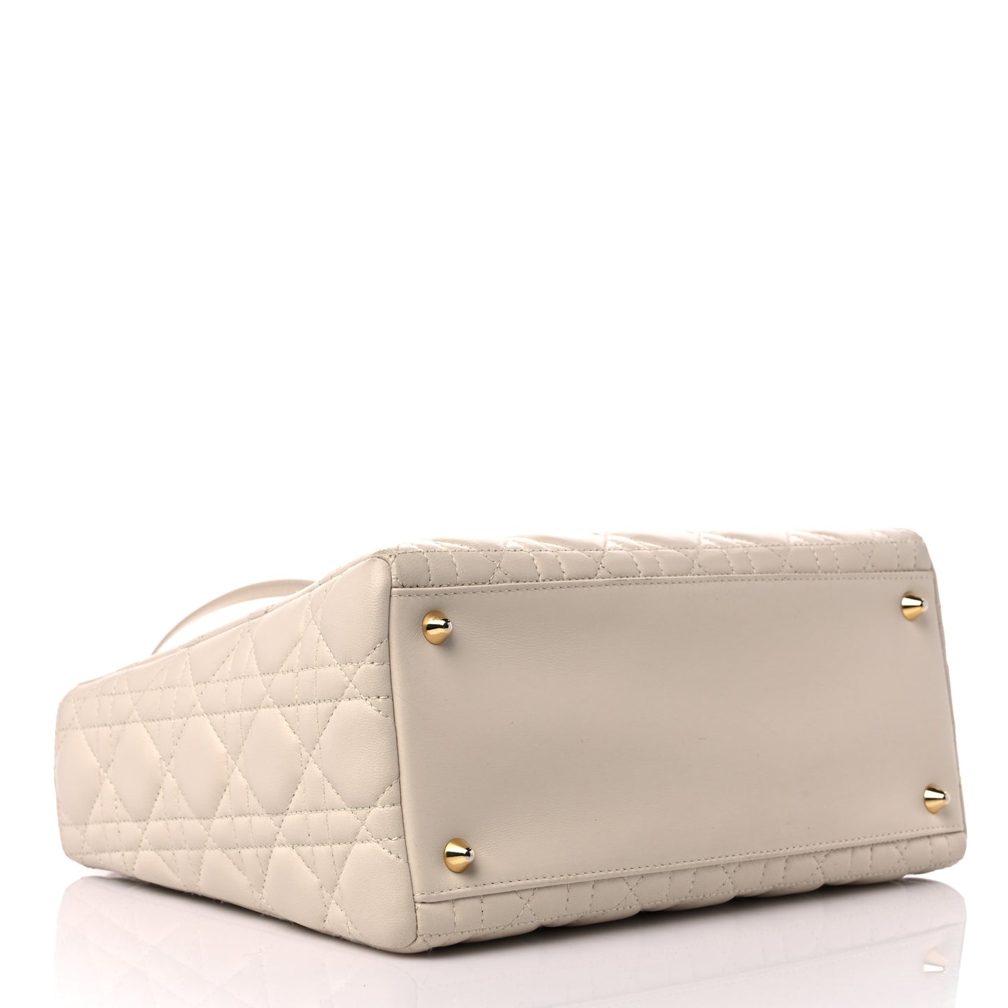 Lambskin Cannage Medium Lady Dior Light Beige