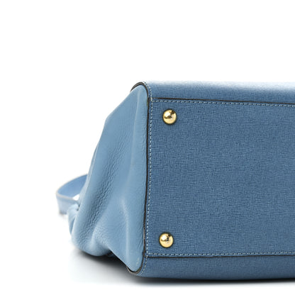 Fendi Vitello Elite Regular 2Jours Tote Blue Cobalto 10 of 11