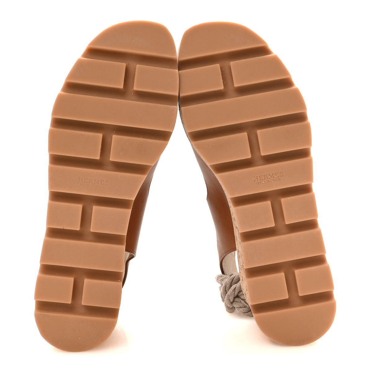 Hermes Calfskin Cork Medusa 30 Sandals 37 Naturel 6 of 9