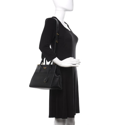 Prada Saffiano City Calfskin Small Esplanade Tote Black 2 of 8
