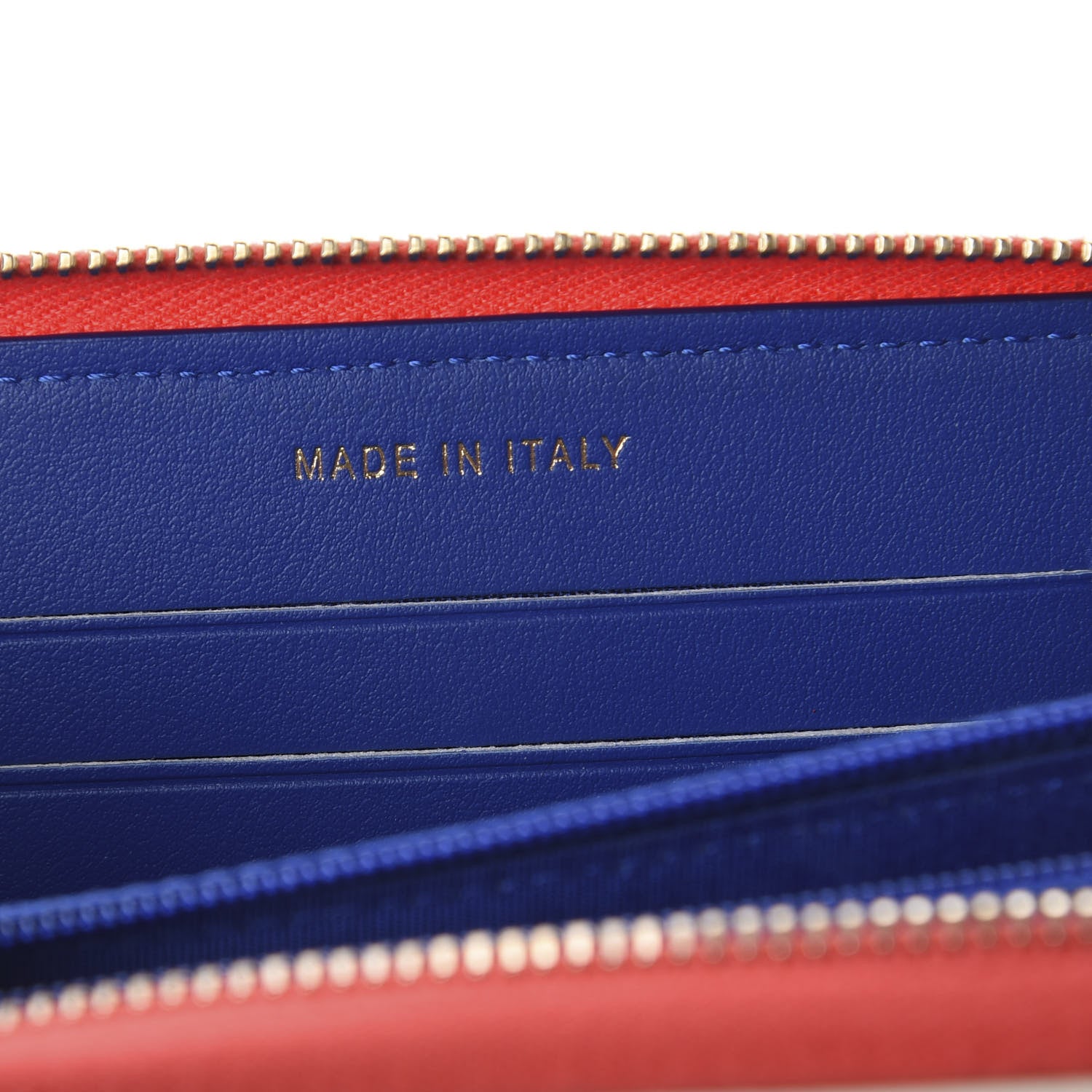 Chanel Caviar Quilted Medium Filigree Zip Around Wallet Blue White Red 6 of 8