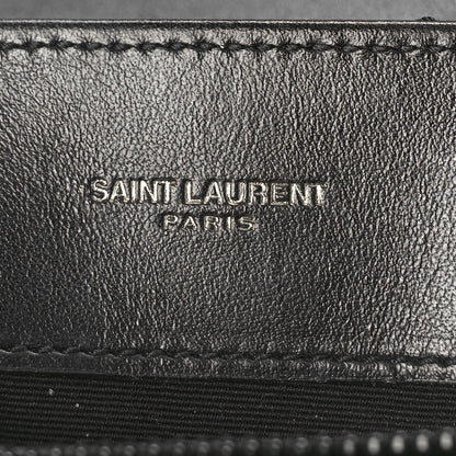 Saint Laurent Calfskin Y Quilted Monogram Monochrome Small Loulou Chain Satchel Black 6 of 9