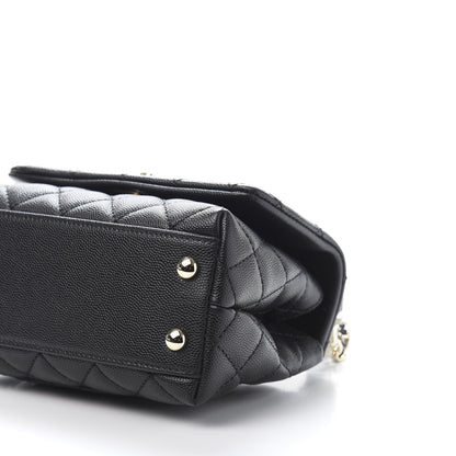 Chanel Caviar Quilted Extra Mini Coco Handle Flap Black 9 of 11