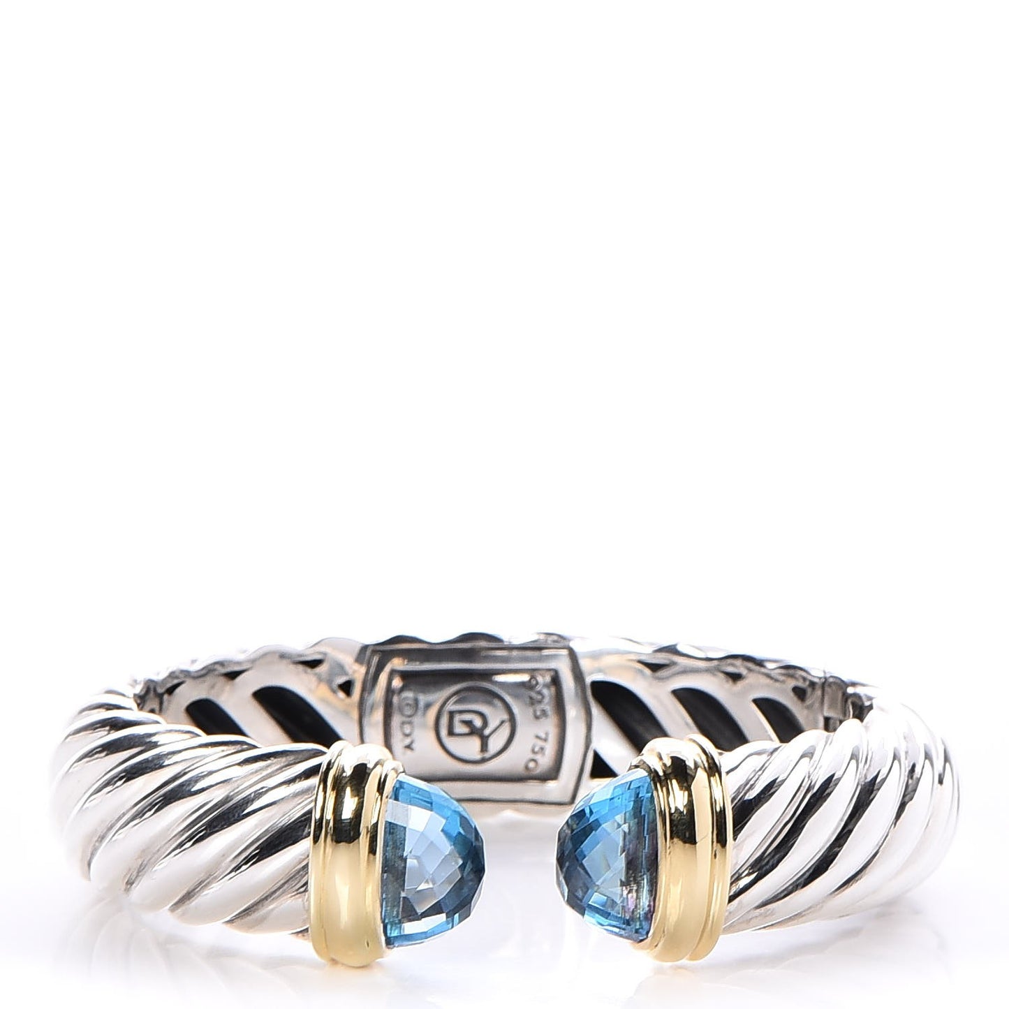Sterling Silver 18K Yellow Gold Blue Topaz Waverly Bracelet