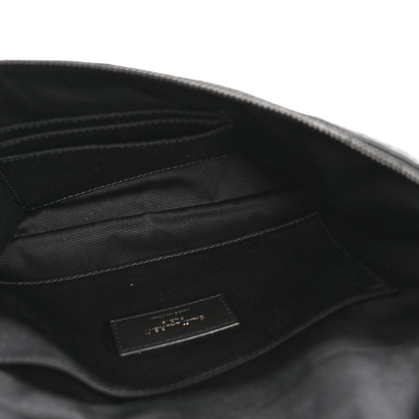 Calfskin Crocodile Embossed Monogram Belt Bag Black