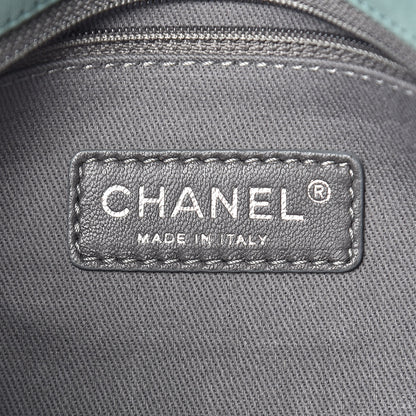Chanel Iridescent Calfskin Glint Flap Green 6 of 14