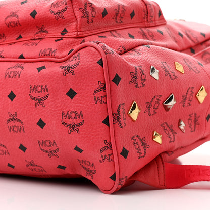 MCM Visetos Large Sprinkle Stud Stark Backpack Corail 9 of 10