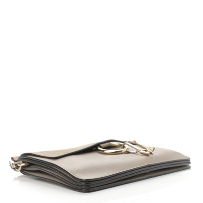 Chloe Calfskin Suede Medium Faye Shoulder Bag Motty Grey 4 of 11