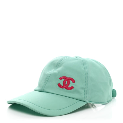 Chanel Cotton CC Cap Hat Turquoise Fuchsia 1 of 8