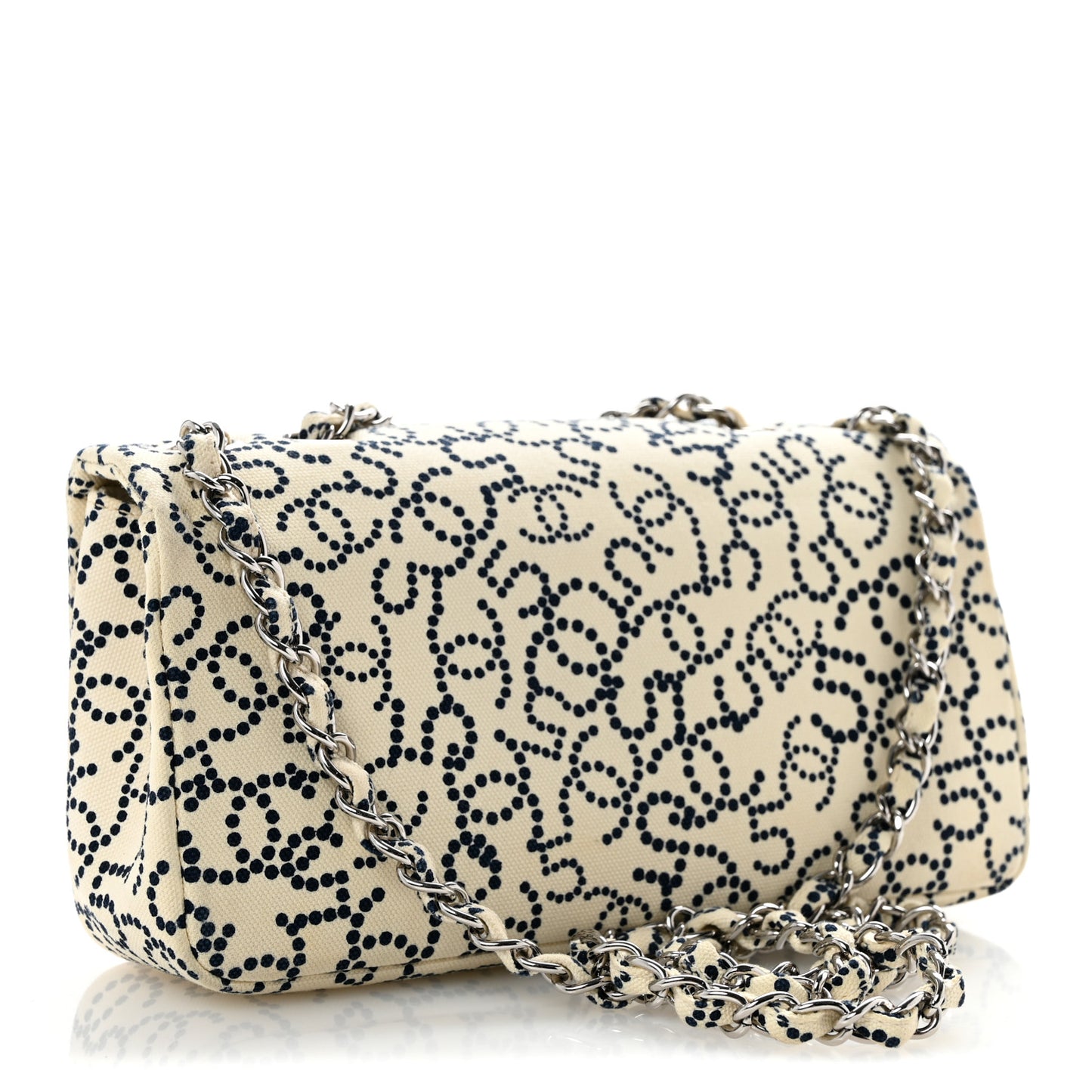 Canvas Medium Logo CC Flap  Beige Black
