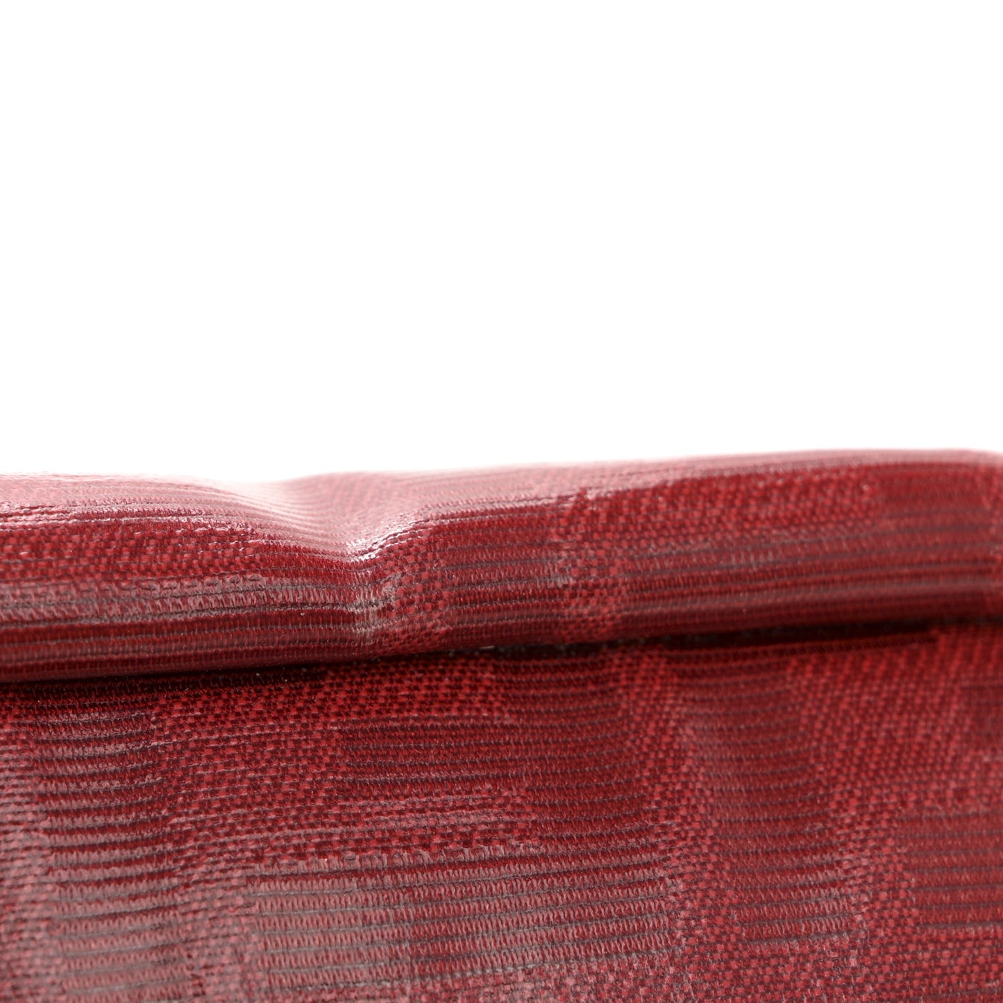 Glazed Fabric Vitello Century FF 1974 Stamp Patch Pocket Belt Bag Rosso