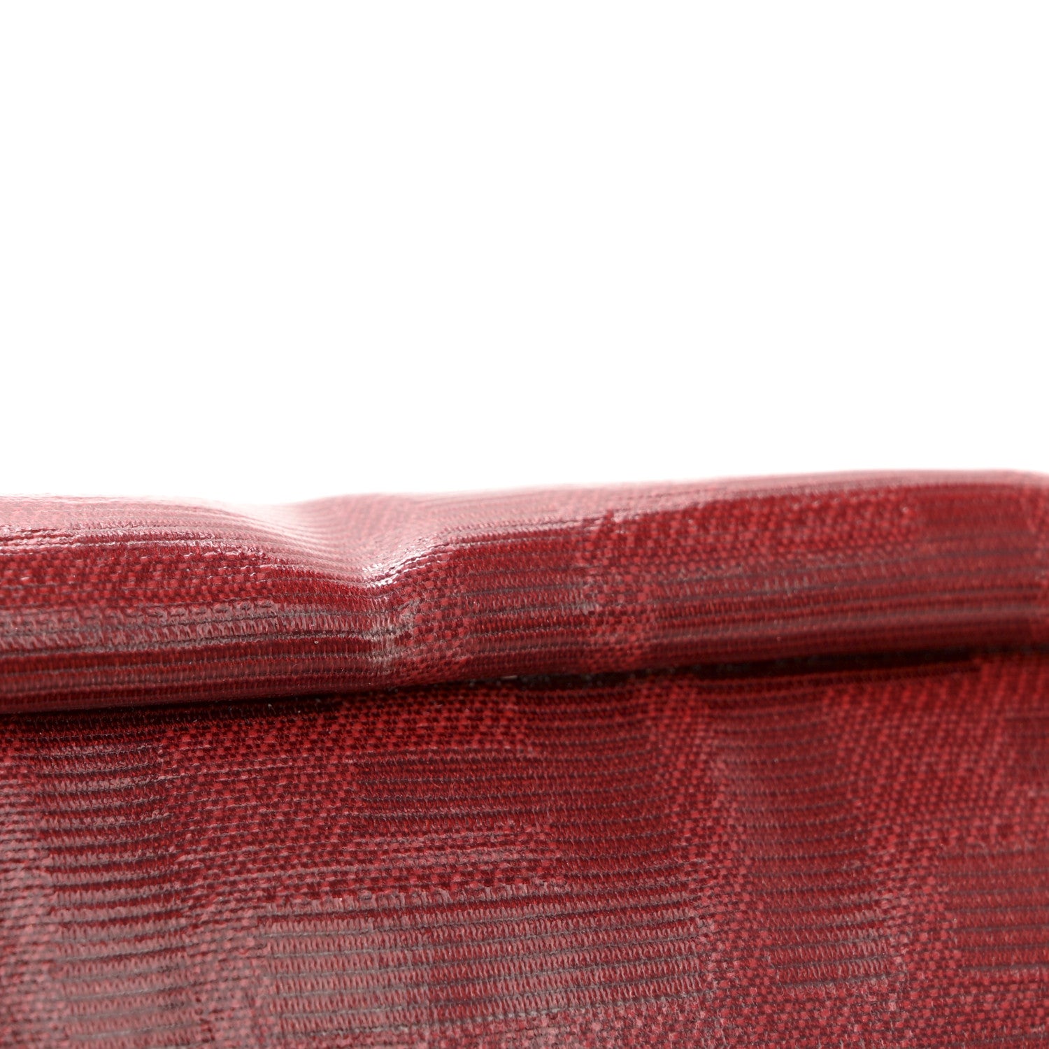 Fendi Glazed Fabric Vitello Century FF 1974 Stamp Patch Pocket Belt Bag Rosso 12 of 13