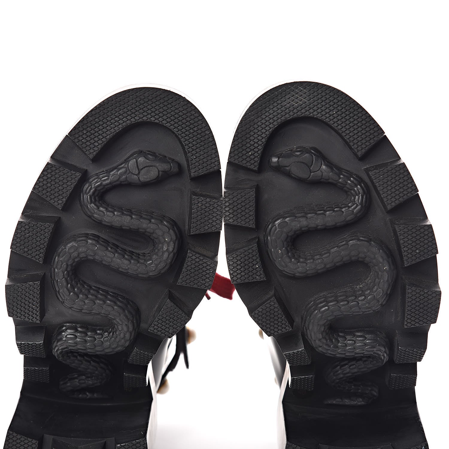 Gucci Calfskin Pearl Lace Up Combat Ankle Boots 40 Black 8 of 9