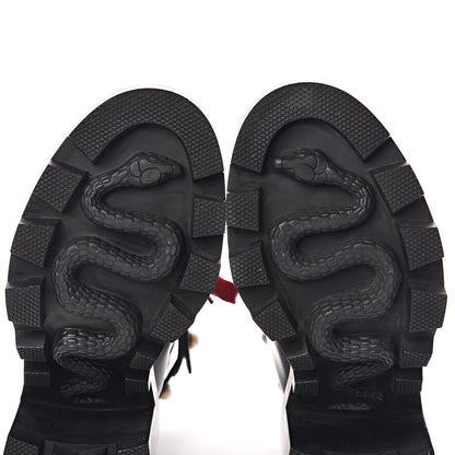 Gucci Calfskin Pearl Lace Up Combat Ankle Boots 40 Black 8 of 9