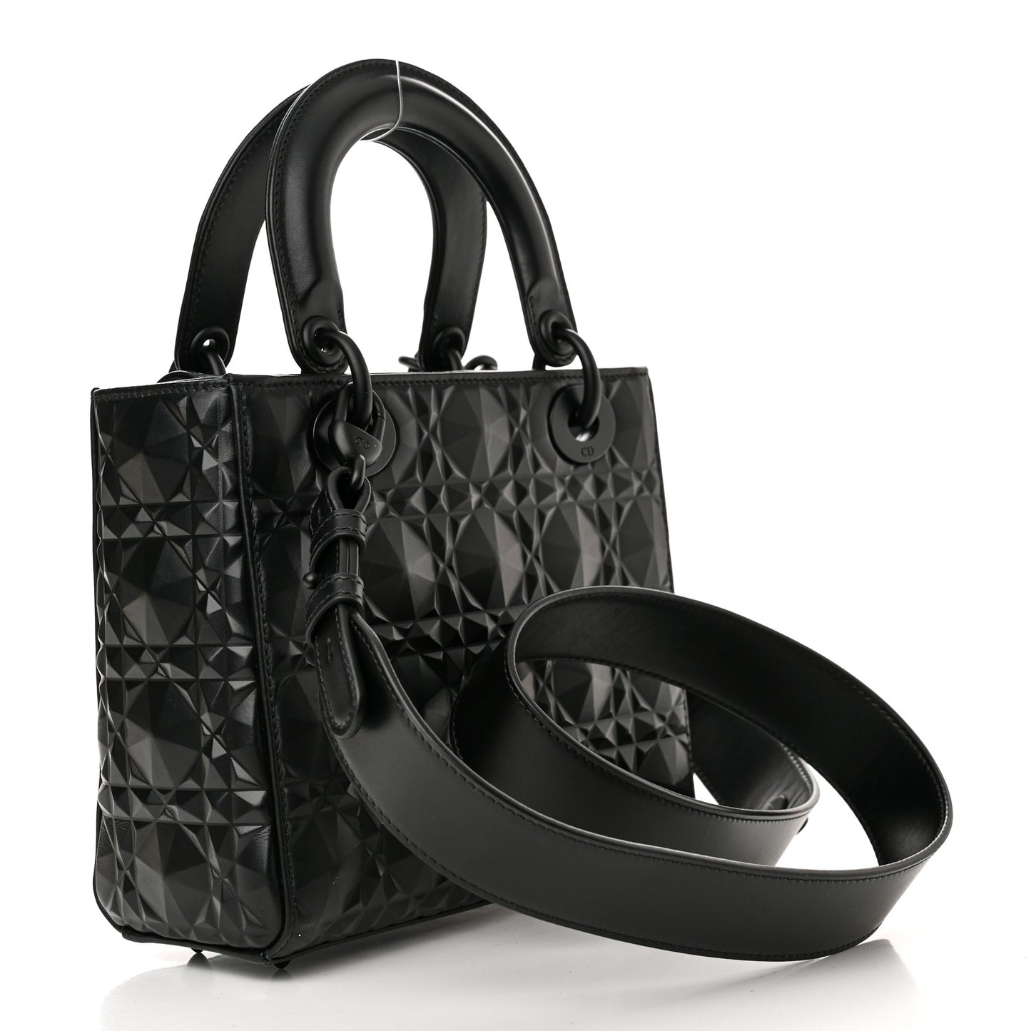 Calfskin Cannage Diamond Small My ABCDior Lady Dior Black