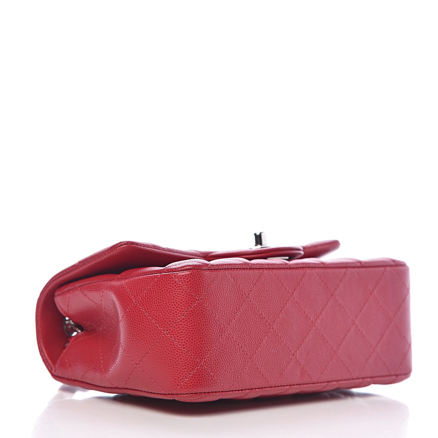 Caviar Quilted Mini Rectangular Flap Dark Pink