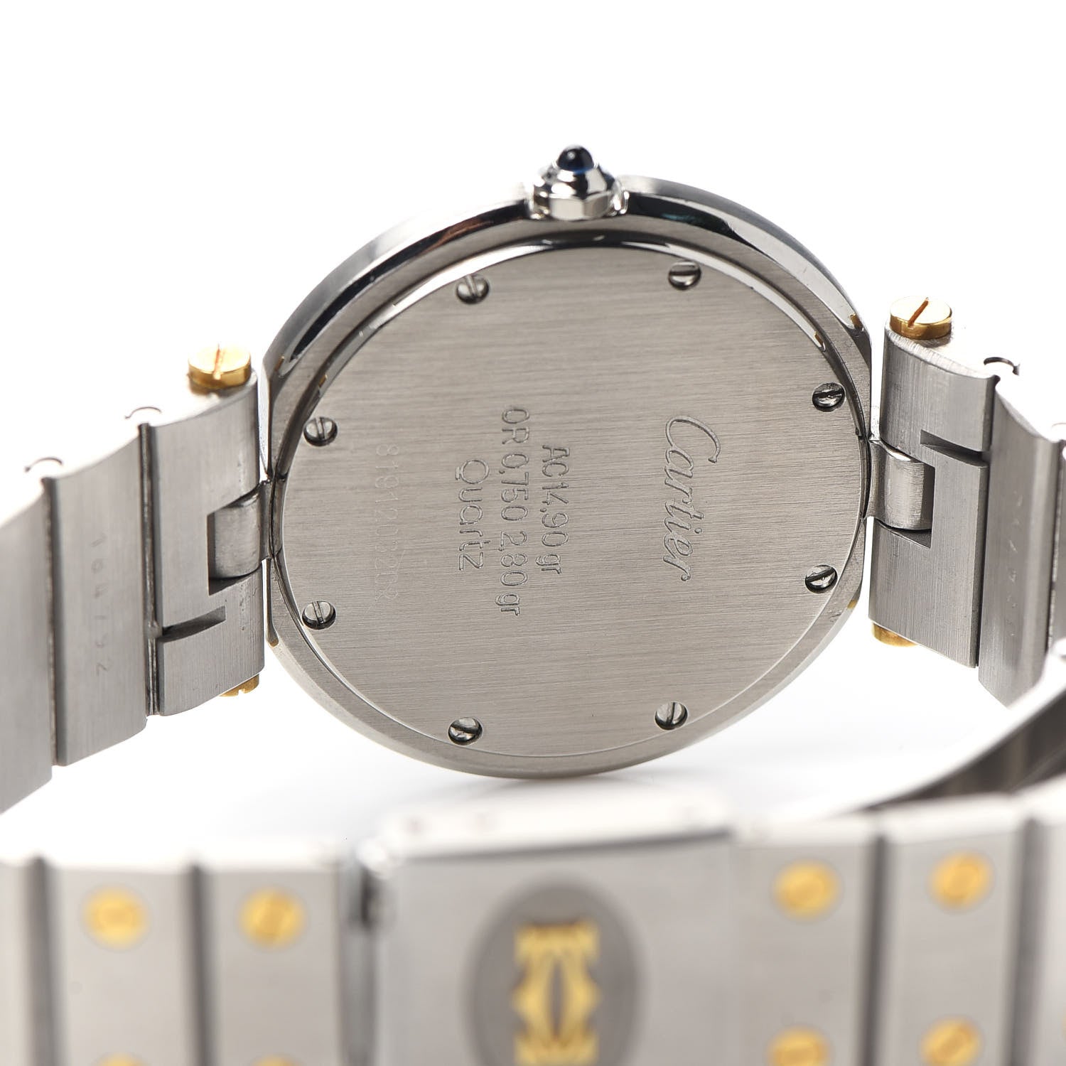 Cartier Stainless Steel 18K Yellow Gold 32mm Santos Vendome Quartz Watch 4 of 5