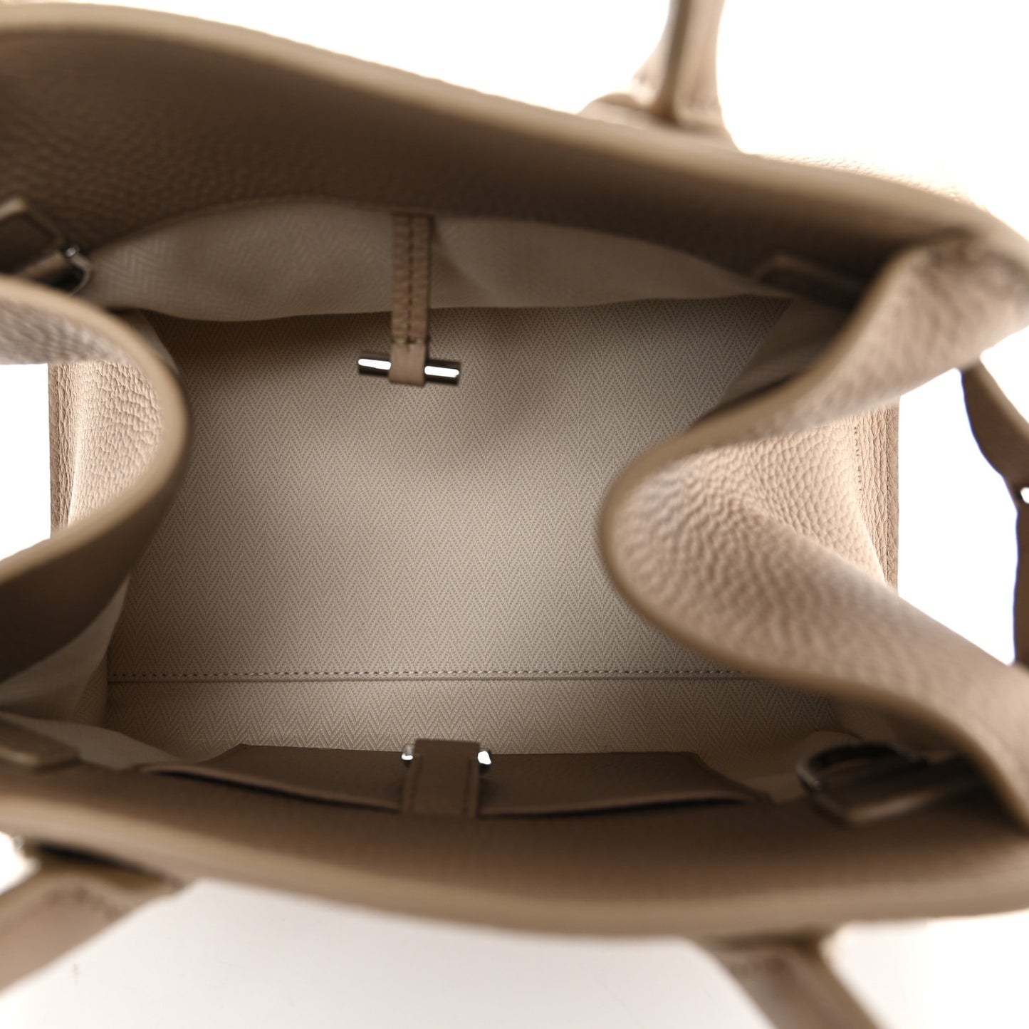 Grained Calfskin Soft Margaux 10 Bag Dark Taupe