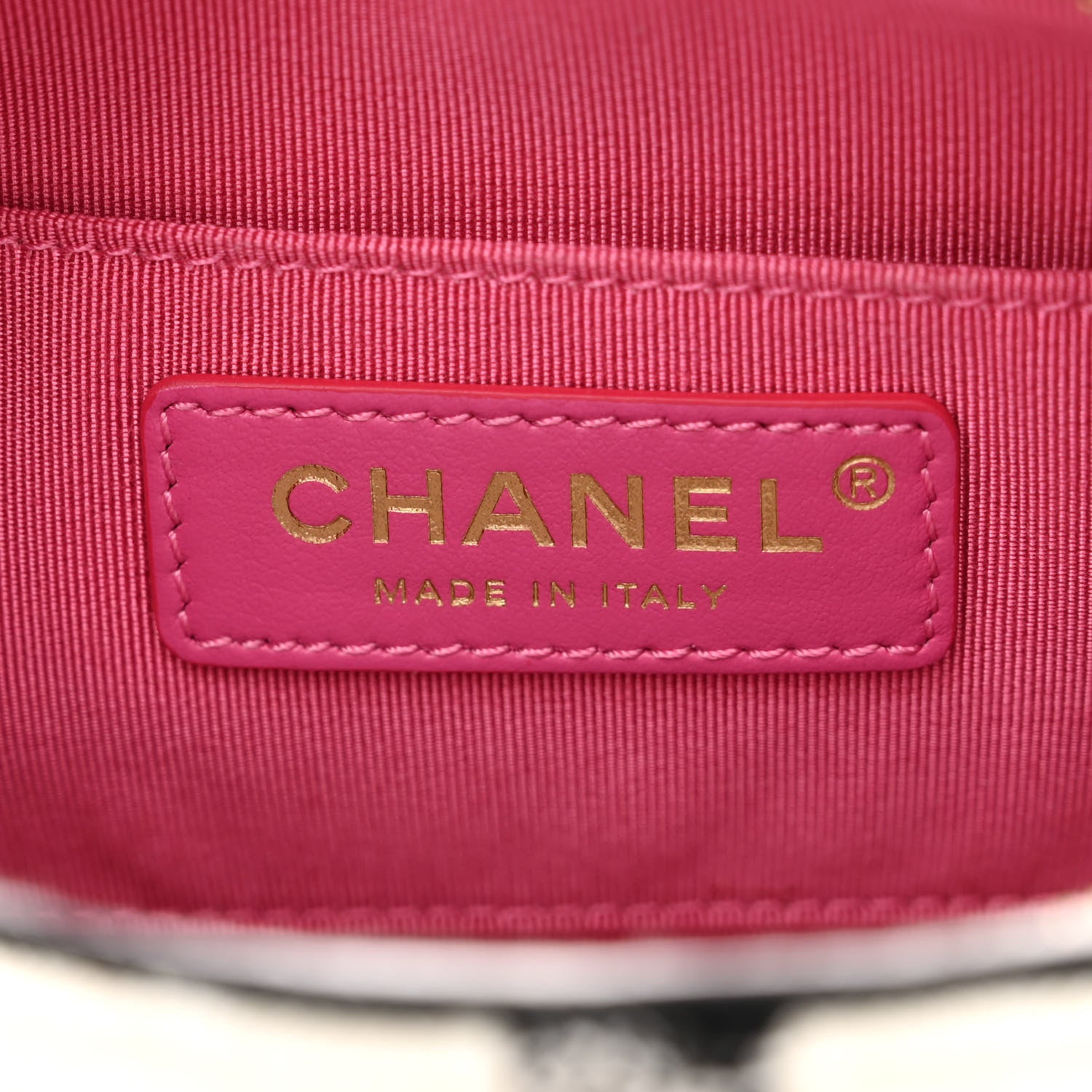 Chanel Tweed Lambskin Quilted Coco Midnight Camera Case White Black Multicolor 6 of 11