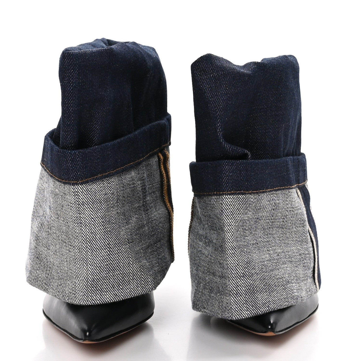 Loewe Denim Fold Over Boots 37 Black 2 of 7